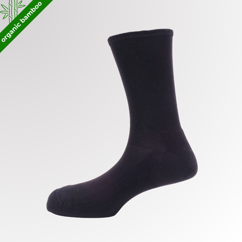 Black Bamboo Comfort Socks – Unisex, Soft & Breathable